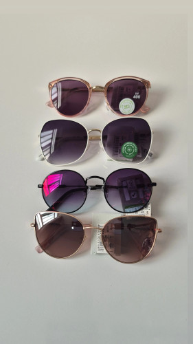 عینک آفتابی زنانه مدل آینه ای با کاور زیپی هدیه 🎁