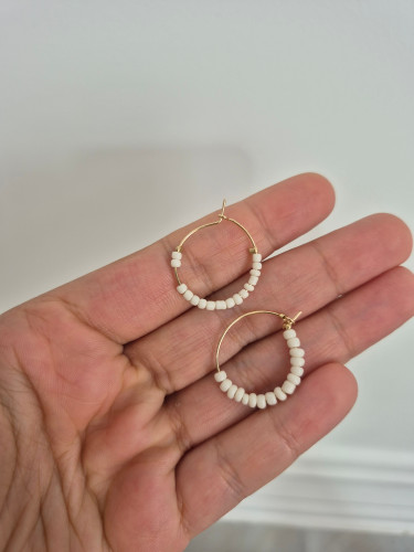 گوشواره زنانه مدل حلقه ای رنگی ۲